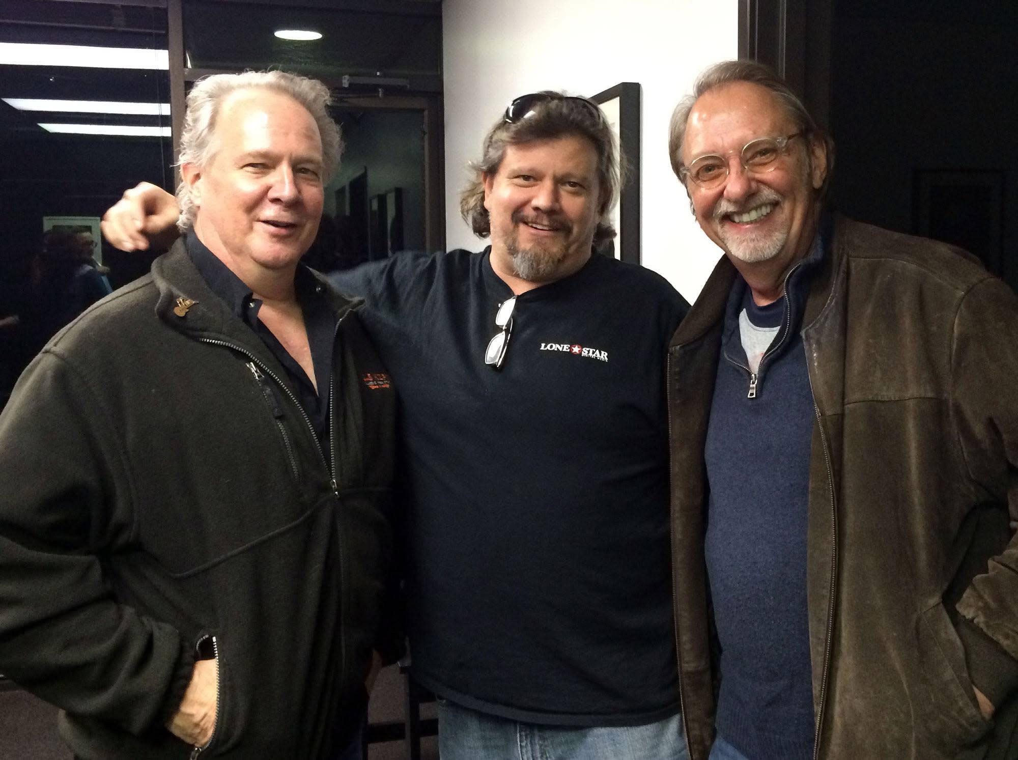 Professional videography of Bo Roberts, Long Jim White, and Hobie from Lonestar 92.5 radio show at a Dallas event, captured by Florida Weddings Video.